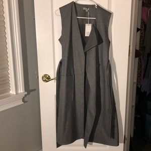 Heather grey wrap, vest dress